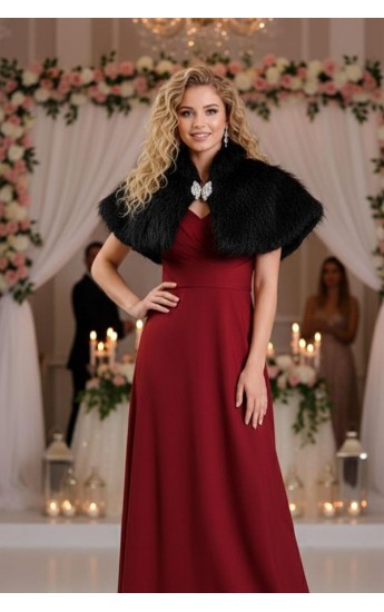Siyah Broşlu Kürk Etol Bolero Siyah… Siyah Broşlu Kürk Etol Bolero Siyah…