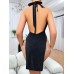 Siyah Seksi Elbise Zincirli 5045 SİYAH Siyah Seksi Elbise Zincirli 5045 SİYAH