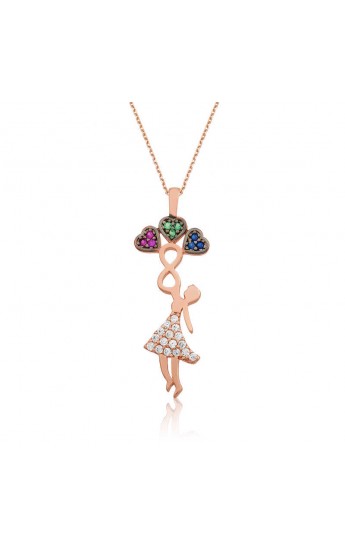 925 Ayar Gümüş Üç Kalp Tutan Kız Gümüş Kolye Pt2610681 (1152)&hellip;