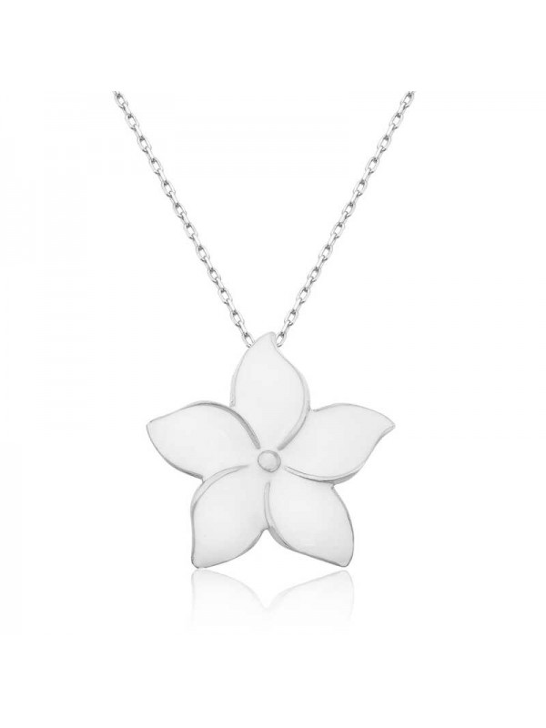 925 Ayar Gümüş Yasemin Çiçeği Kadın Gümüş Kolye T6758 (1152)