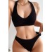 Kadın Siyah Seamless Tanga Sütyen Takım