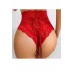 Kadın Kırmızı Yüksek Bel Fantezi Külot