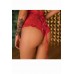 Kadın Kırmızı Yüksek Bel Fantezi Külot
