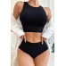 Kadın Siyah Yuvarlak Cut-out Detaylı Şık Iç Çamaşır Takımı