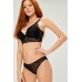 Kadın Siyah Dantelli Büstiyer Sütyen Külot Takımı